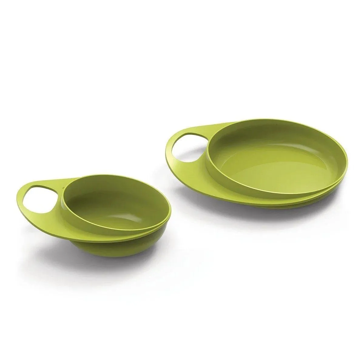 Тарелка для кормления Nuvita Easy Eating 2шт. Салатовая, глубокая и мелкая NV8461Lime