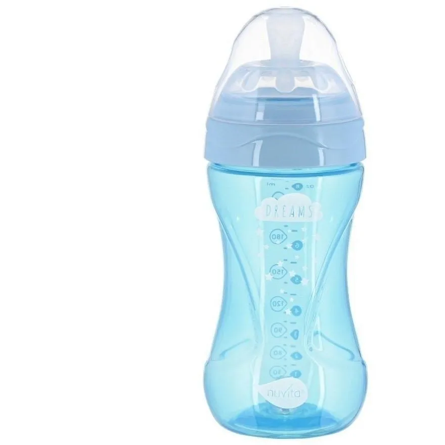 Дитяча Антиколікова пляшечка Nuvita NV6032 Mimic Cool 250мл блакитна
