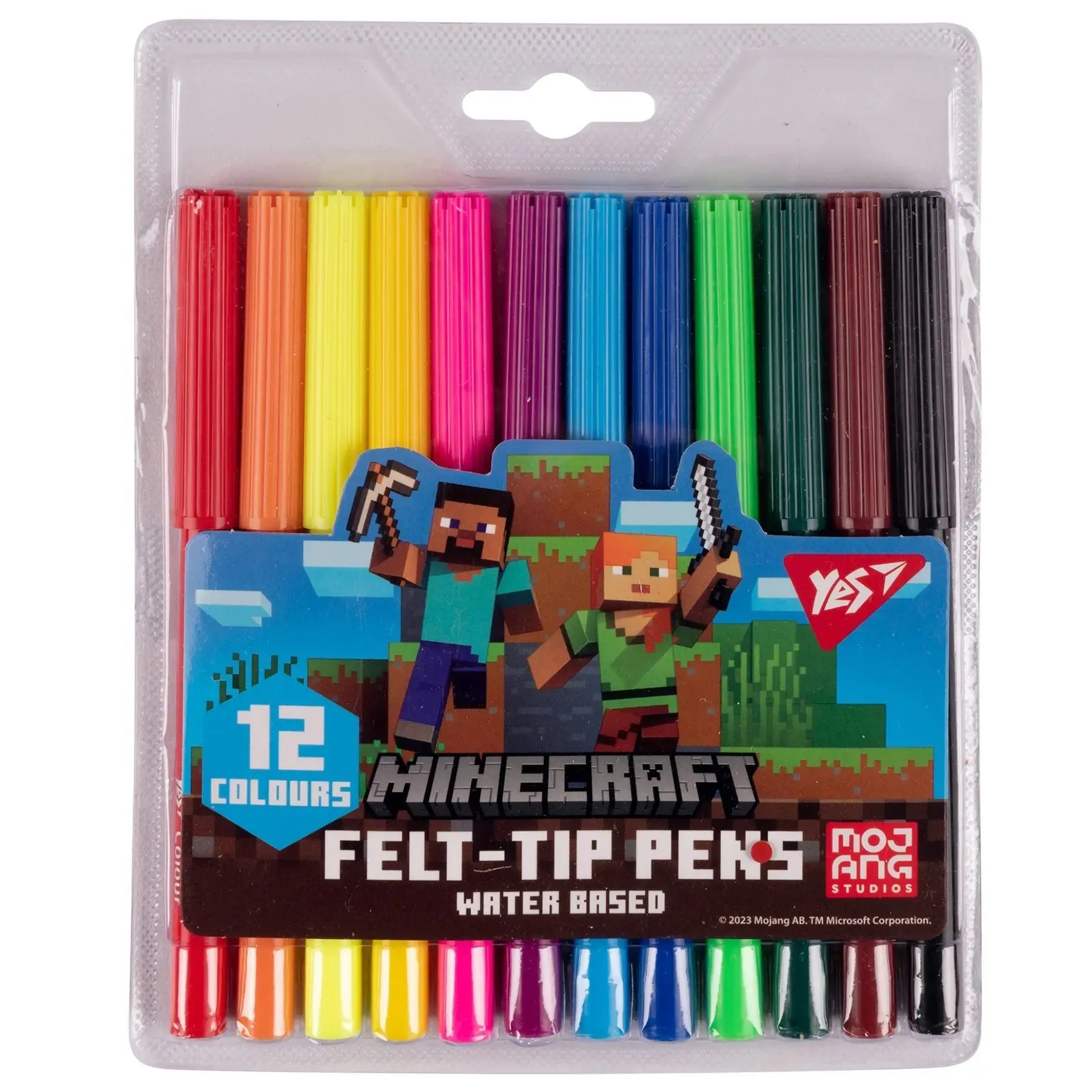 Фломастери Yes 12 кольорів &quot;Minecraft&quot;