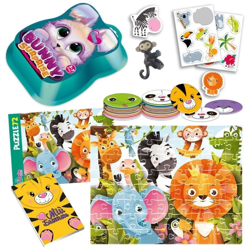 Набір для творчості Vladi Toys із сюрпризами "Bunny surprise. Смарагдовий" VT8080-15
