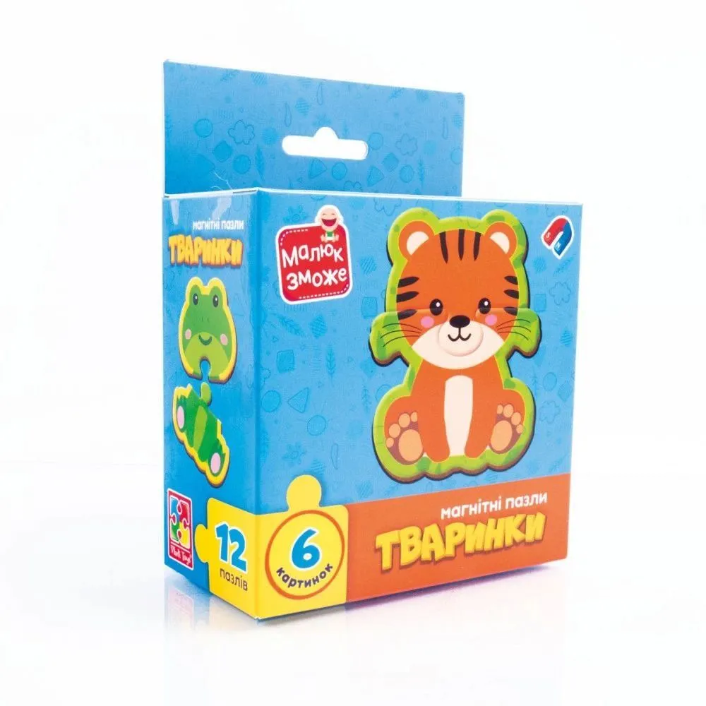 Гра розвиваюча Vladi Toys пазли магнітні "Тваринки" VT1733-04