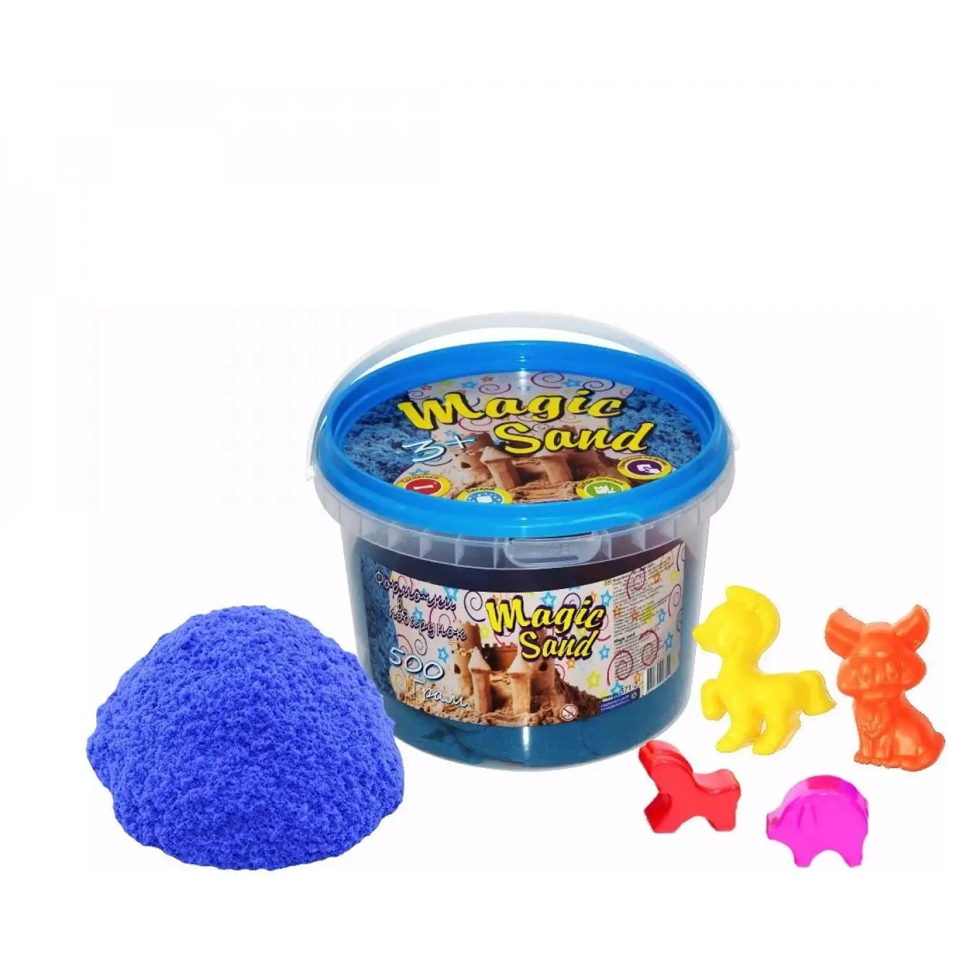 Magic sand  блакитного кольору, відро 500г