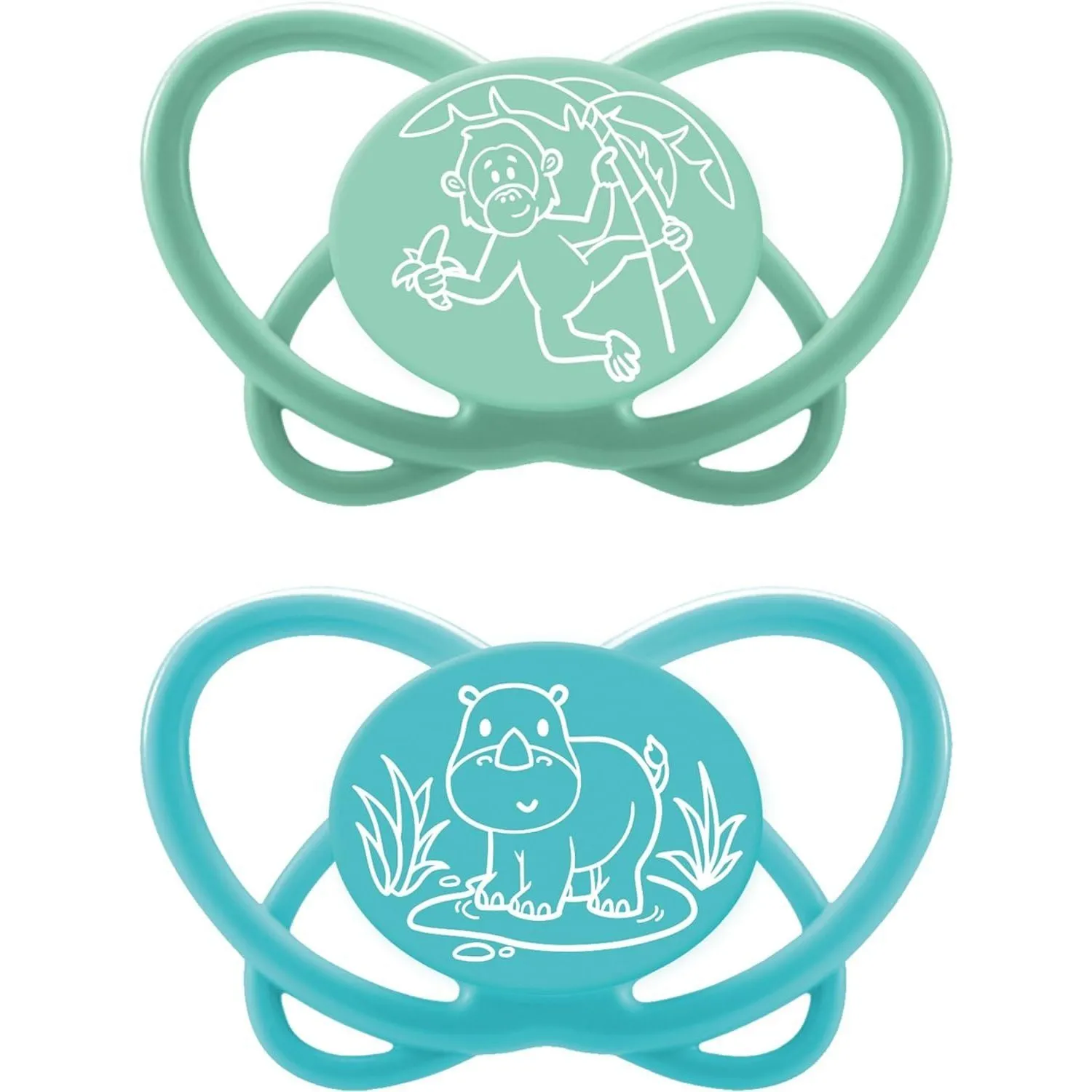 Пустушка кругла &quot;Мій метелик &quot;  &quot;Зелена Серія&quot; (Блакитни) (силікон) (від 5 до 18 місяців)(2 шт)/ NIP