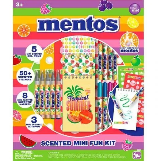 Набір канцелярський 8785 блокноти міні 3шт., наліпки, ручки 5шт., фломастери міні 8шт., аром., кор.