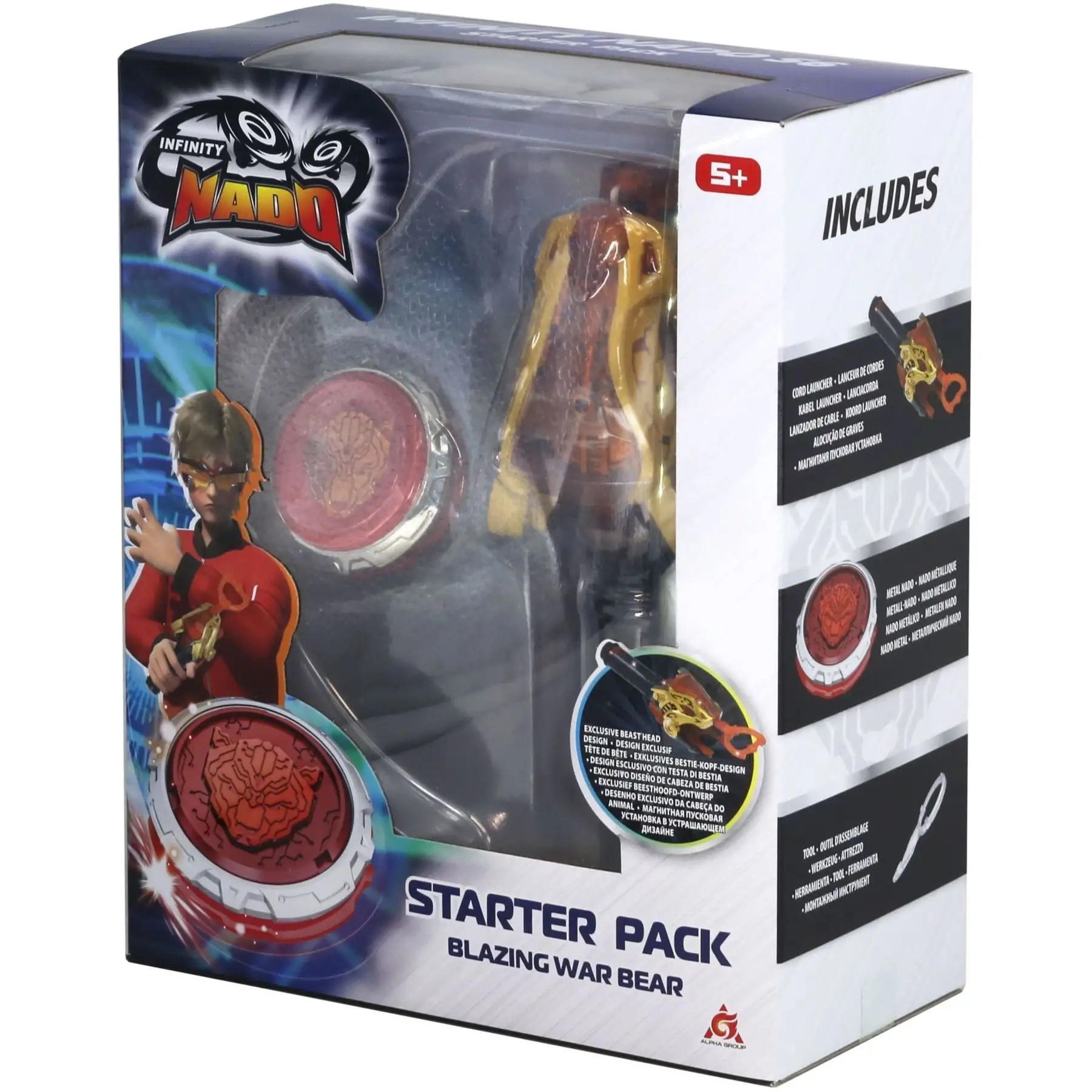 Дзиґа Infinity Nado VI серія Starter Pack Blazing War Bear Палаючий Бойовий Ведмідь