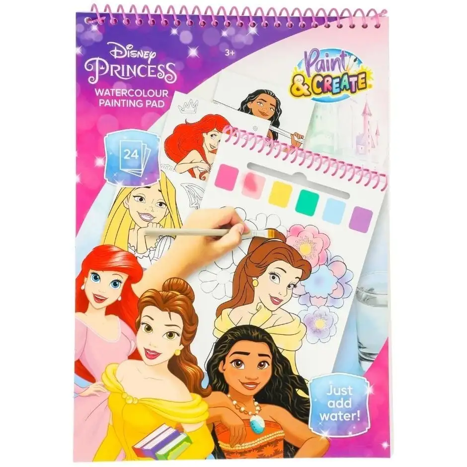 Водна розмальовка 24 аркуші Disney Princess