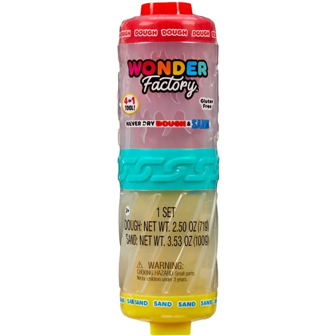 Набір для ліплення 2-В-1 WONDER FACTORY  ЯСКРАВИЙ СТАРТ: МАСА ДЛЯ ЛІПЛЕННЯ І ПІСОК (в ас., в дисп)