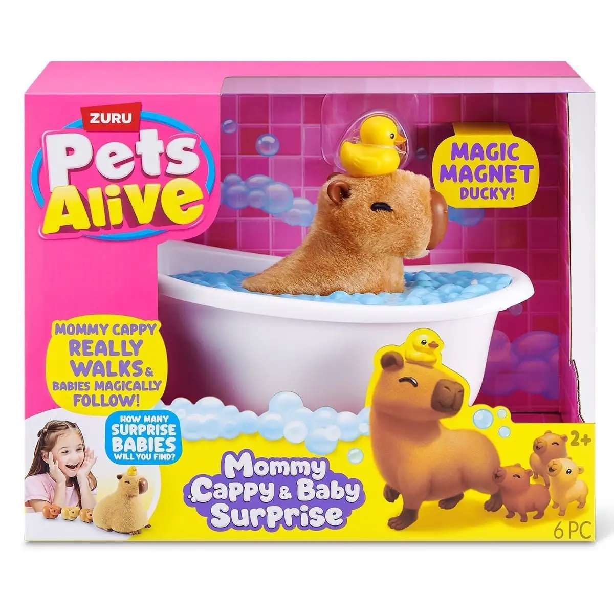 Інтерактивний ігровий набір PETS ALIVE серії "Mama &amp; Baby Surprise" S1  МАМА КАПІБАРА З СЮРПРИЗОМ