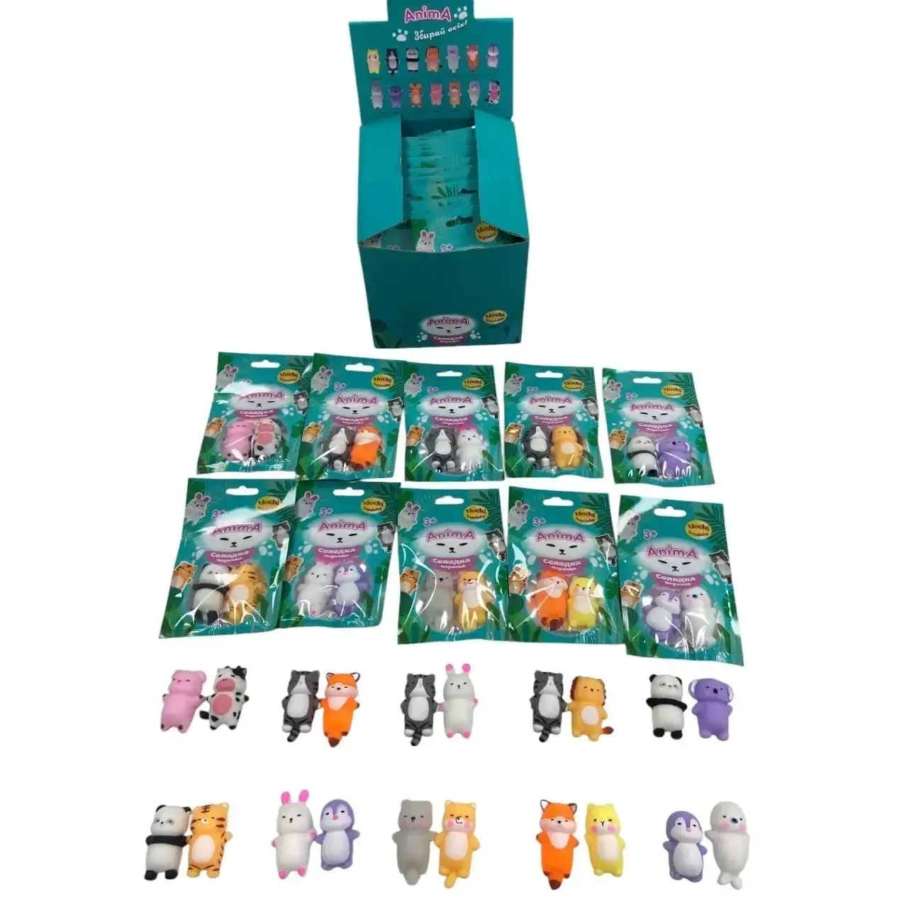 Іграшки колекційні у наборі Monster Gum mochі squishy "Солодка парочка"