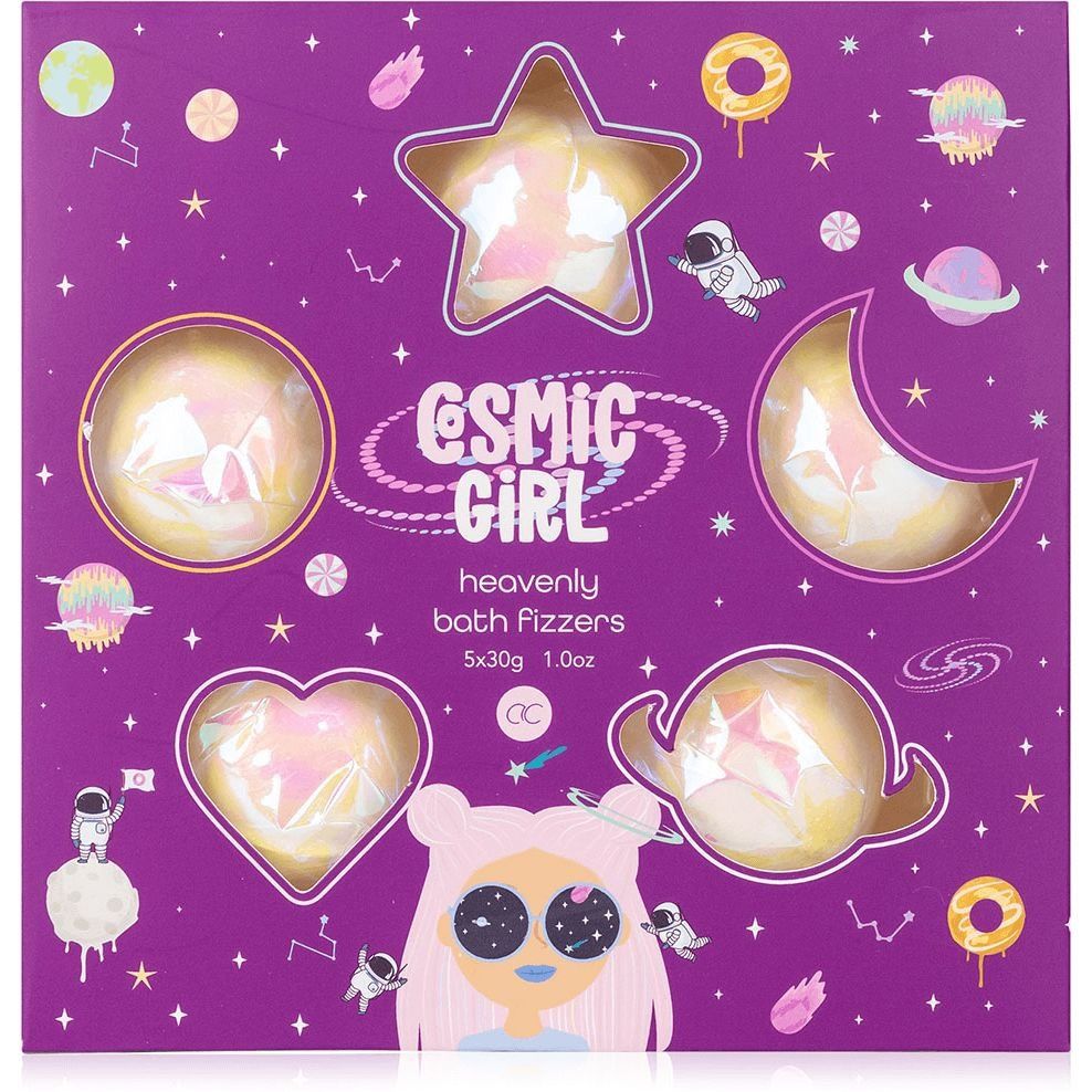 5 ванних бомб COSMIC GIRL 20 г, подар.короб., аромат: Жувальна гумка