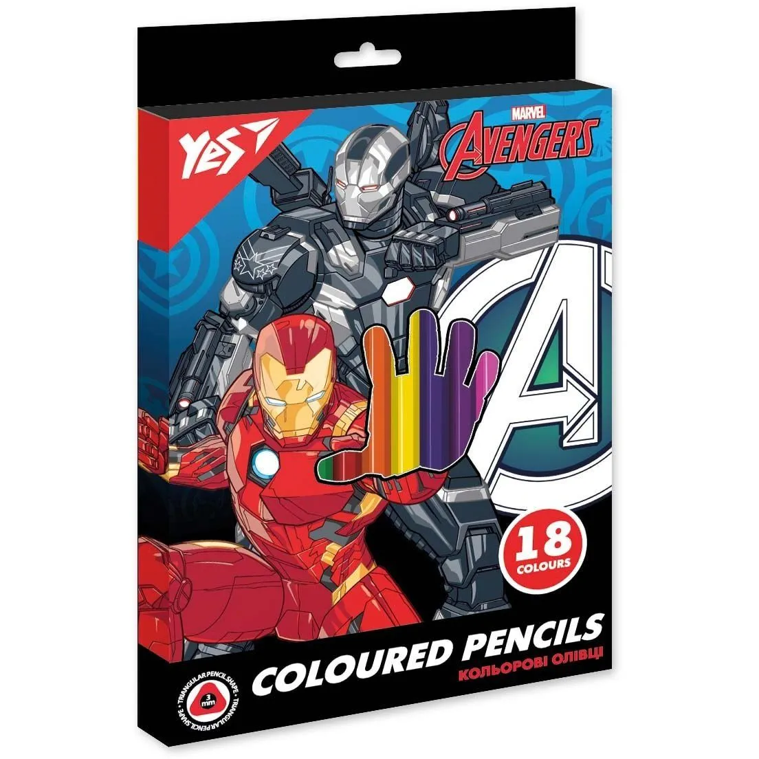 Олівці кольорові YES 18 кол. &quot;Marvel.Avengers&quot;