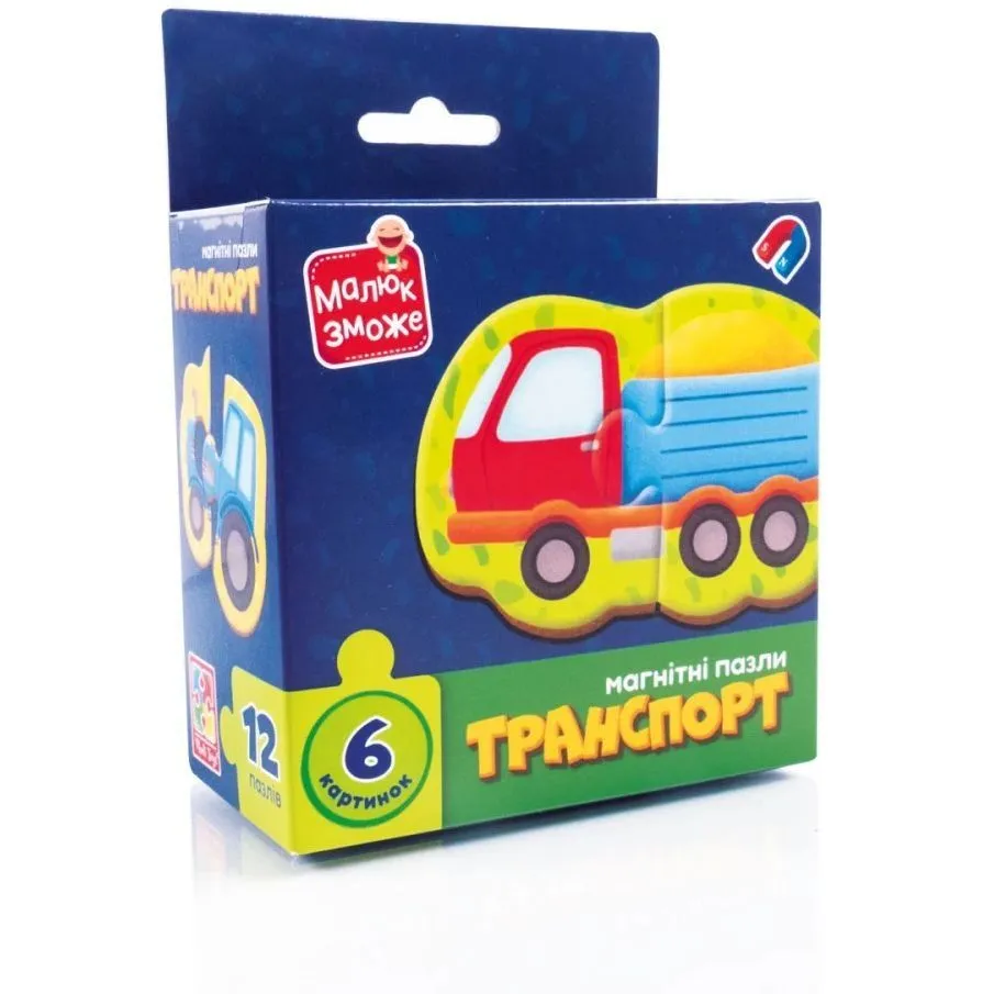 Гра розвиваюча Vladi Toys пазли магнітні "Транспорт" VT1733-02