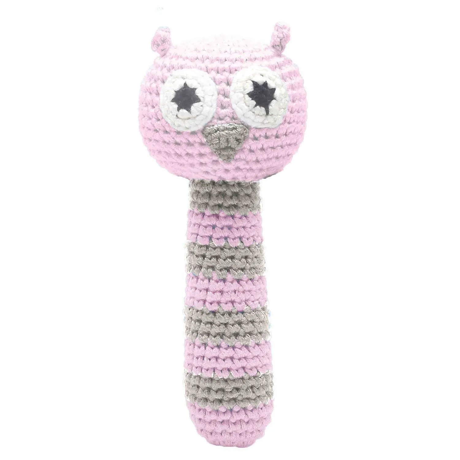 Погремушка &quot;Сова&quot;  (розово-серая)