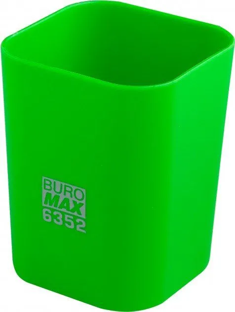 Стакан пласт. RUBBER TOUCH для канцелярських приладів, св-зелений BUROMAX