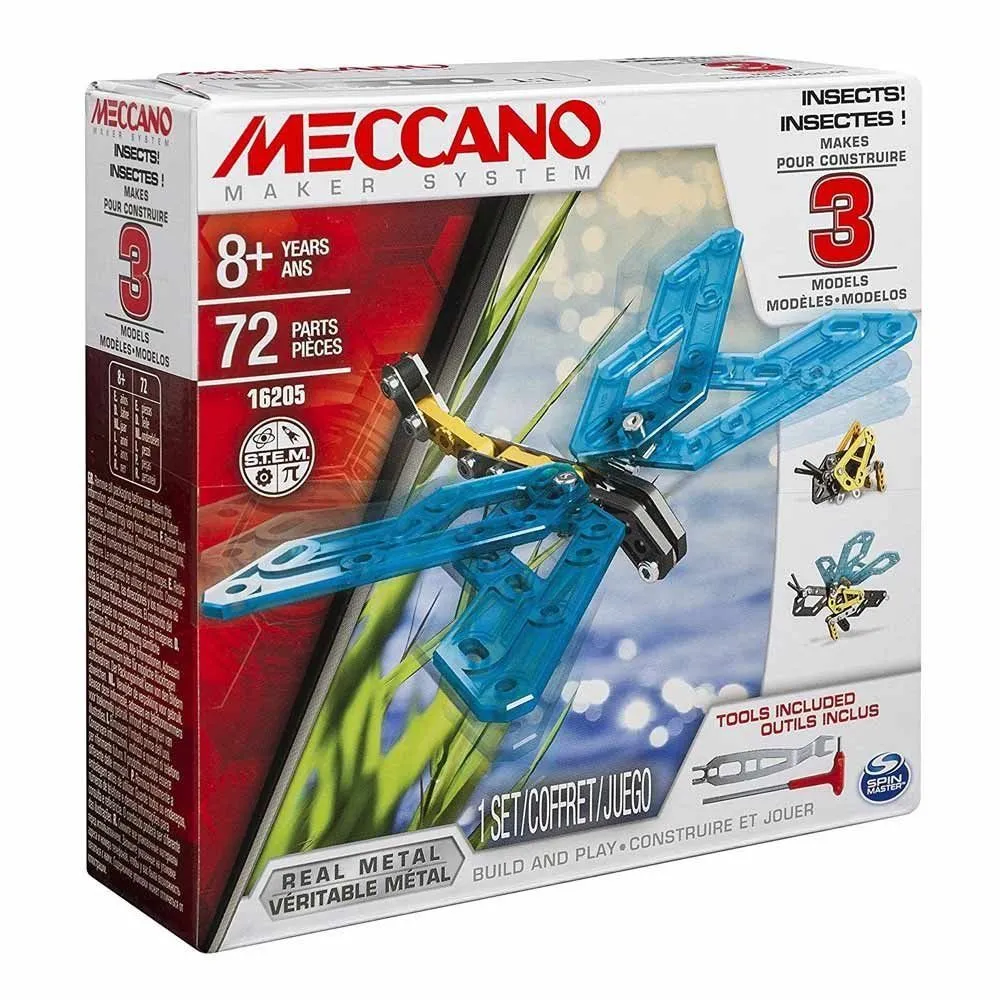 Конструктор &quot;Meccano&quot; 6026714, 15*15*5 см, 3 моделі, 87 деталей, у коробці