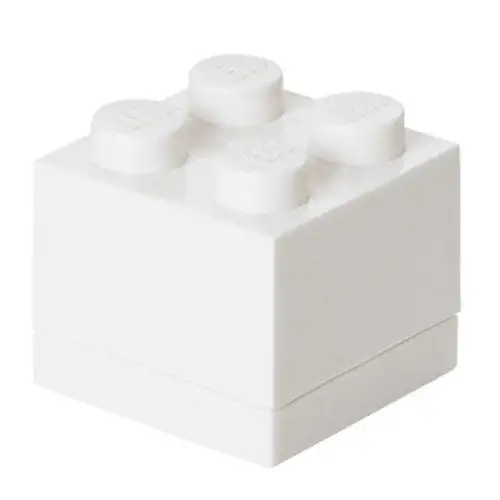 Чотирьохточковий білий міні-бокс для зберігання Х4 Lego