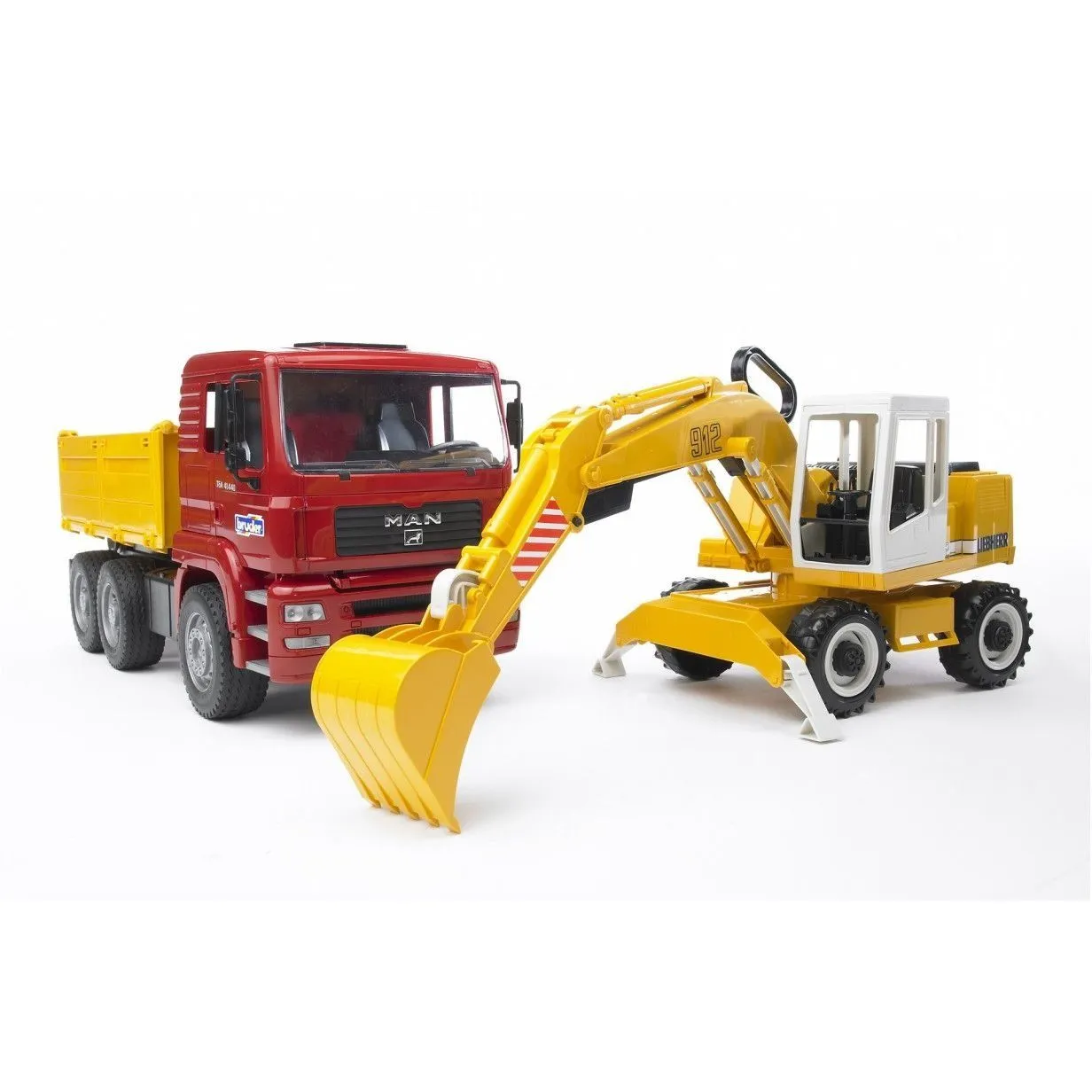 Набір іграшковий. Вантажівка МАN TGA та екскаватор Liebherr