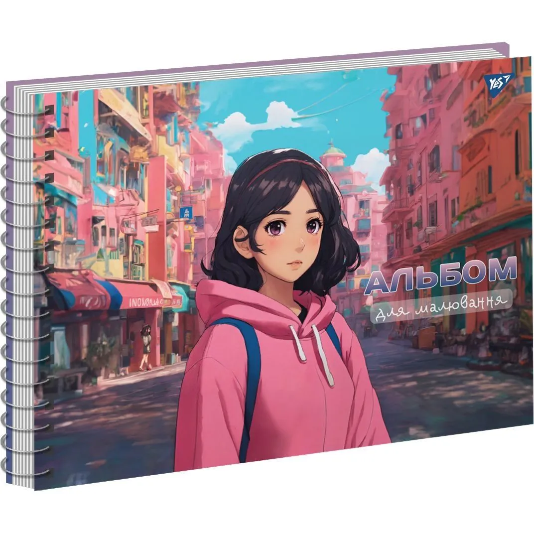 Альбом для малювання Yes А4 30арк./100 спіраль Girls виб.гібрід.лак