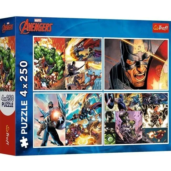 33097 Trefl Пазли "4x250" The Avengers Героїчні дні