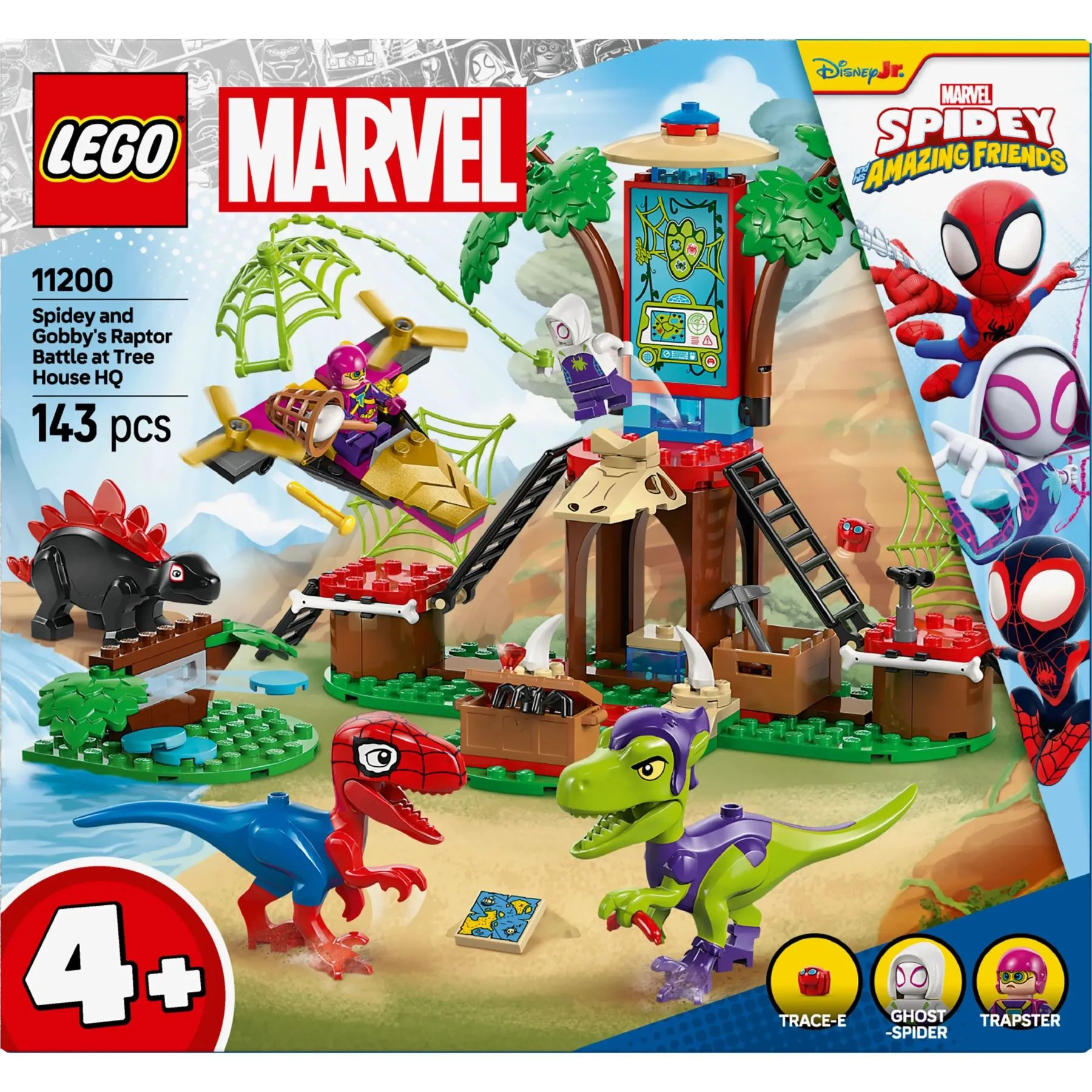 Конструктор Битва Павука та раптора Гоббі у штаб-будинку на дереві LEGO Super Heroes