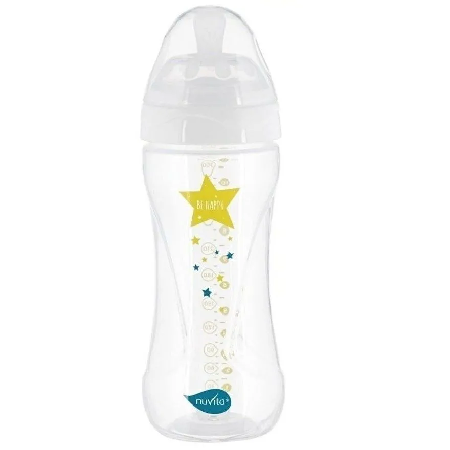Дитяча Антиколікова пляшечка Nuvita NV6051 Mimic Collection 330мл біла