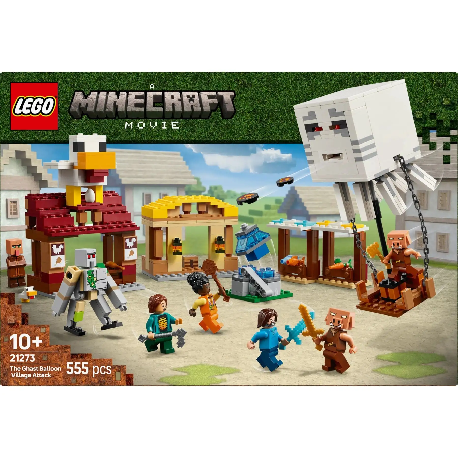 Конструктор Напад на село з повітряною кулею Ґаст LEGO Minecraft