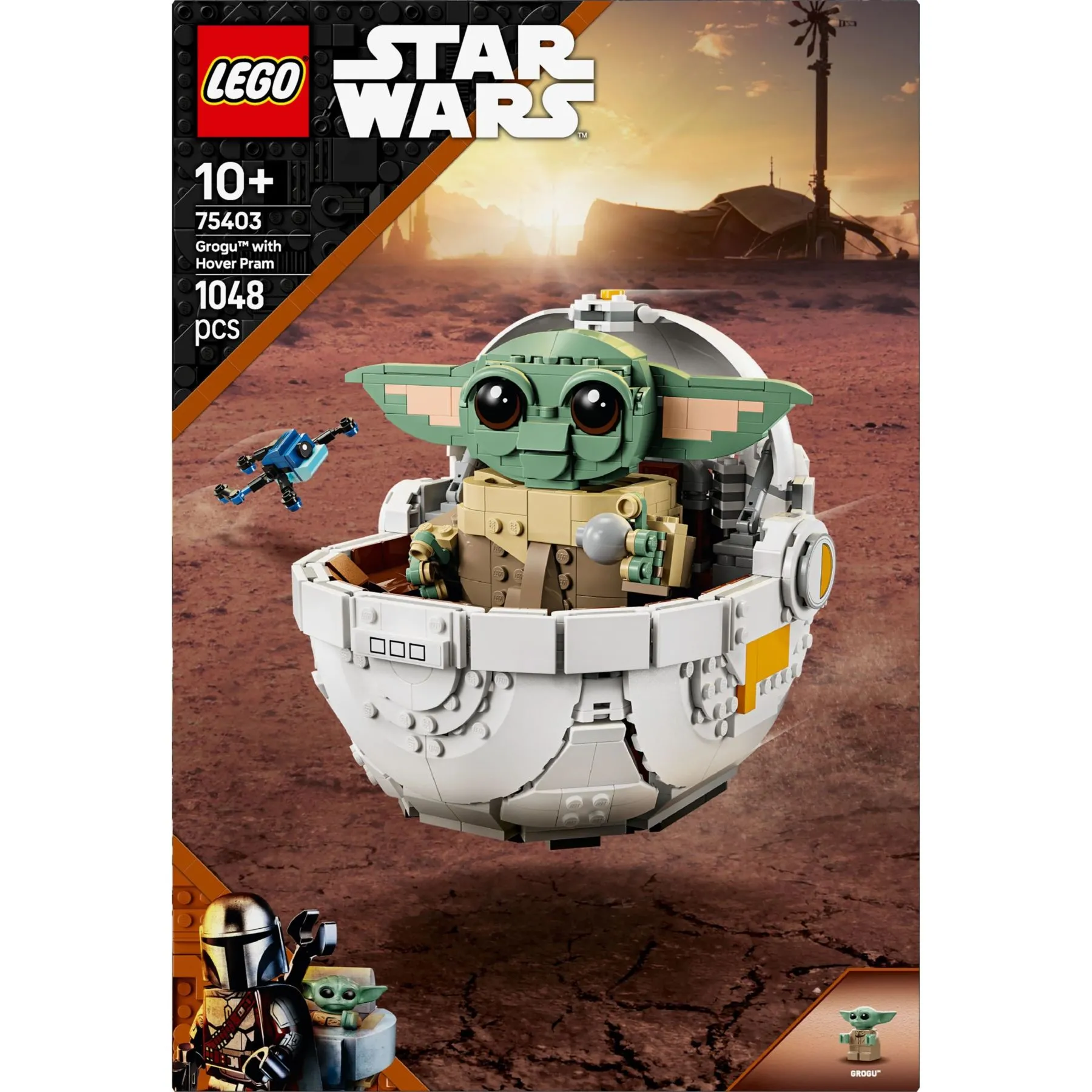 Конструктор Ґроґу в повітряній колисці LEGO Star Wars