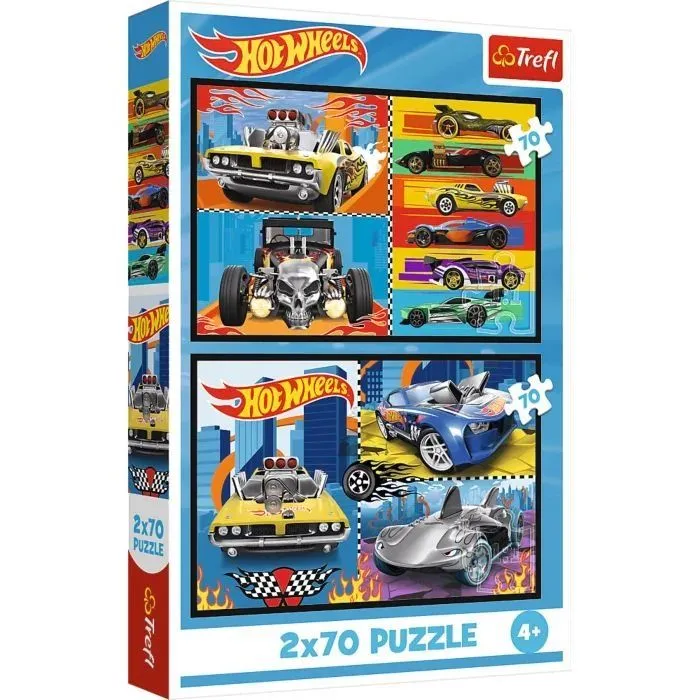 Trefl Пазли "2x70" Hot Wheels Іграшкові машинки