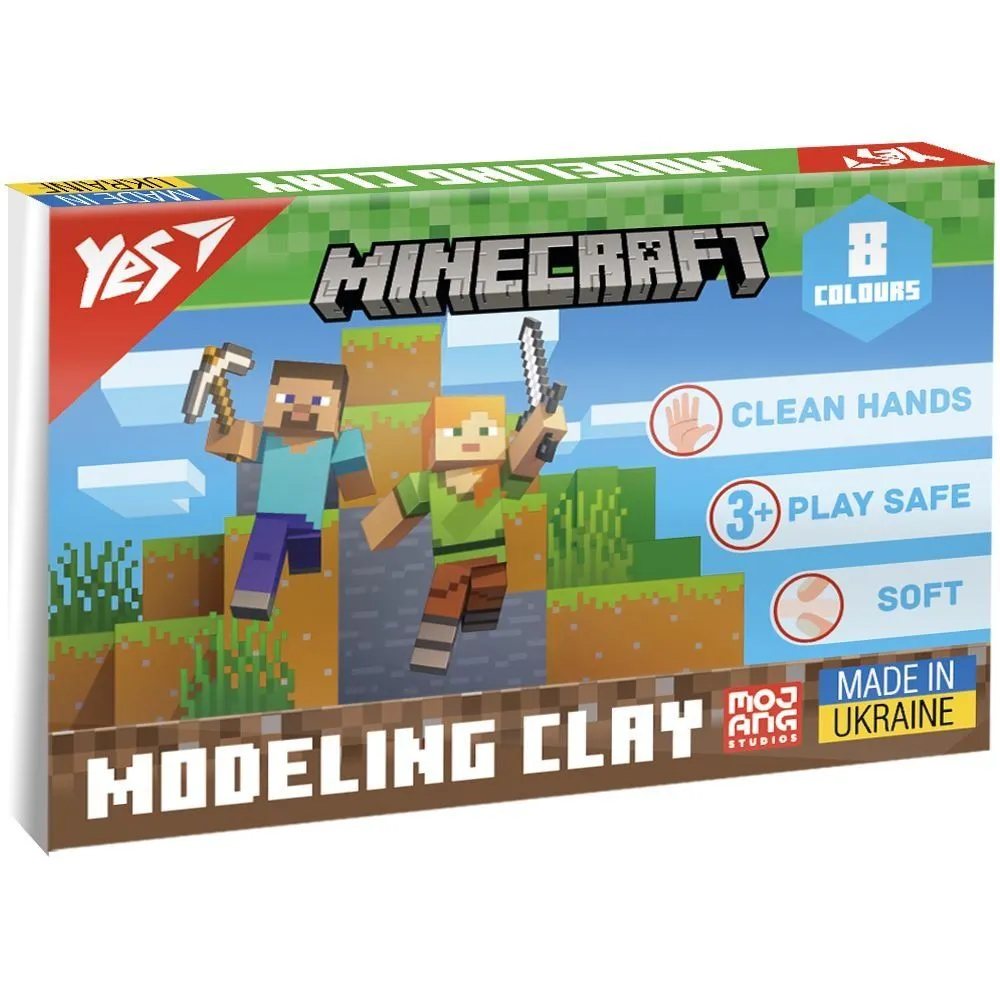 Пластилін Yes, 8 кол., 160г &quot;Minecraft&quot;
