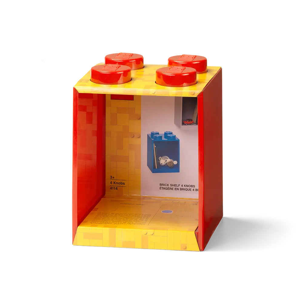 Декоративна полка для зберігання книг Х4 - червона Lego Room