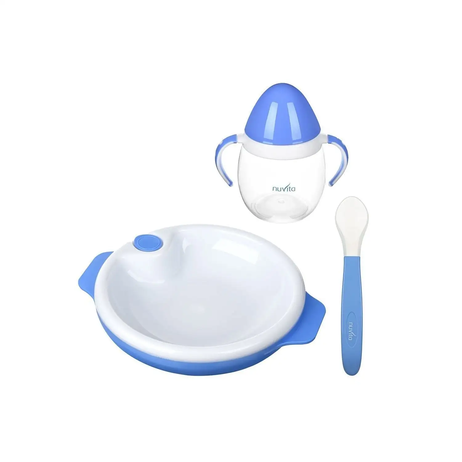 Набор для кормления Nuvita 6м+ Голубой 3 предмета. NV1491Blue