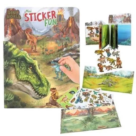 Dino World Альбом для творчості з наклейками міні формат 0412467