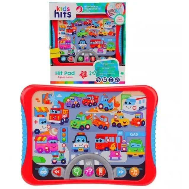 Іграшка планшет Kids Hits арт.KH01/008, батар,на укр,навчання,букви, у короб.