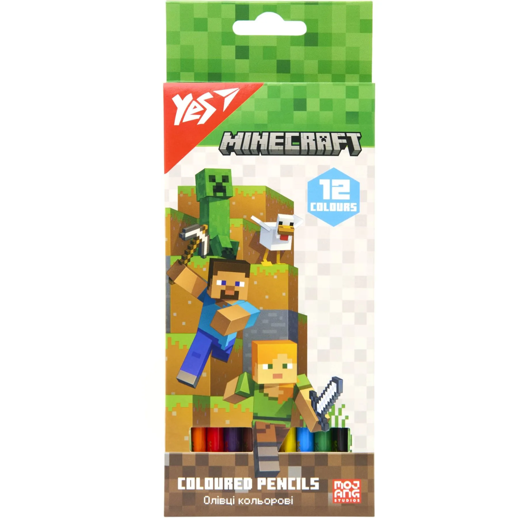 Олівці кольорові Yes 12 кол. &quot;Minecraft&quot;