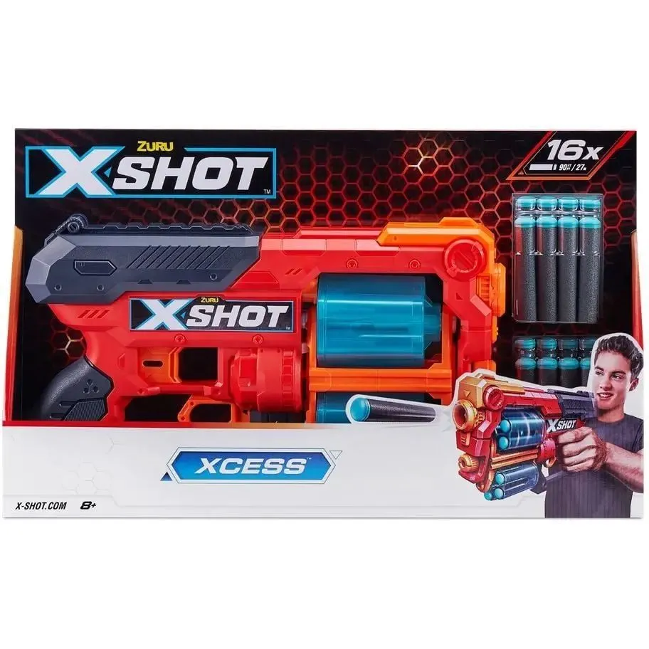 X-Shot Red Швидкострільний бластер Excel Xcess TK-12 (16 патронів)