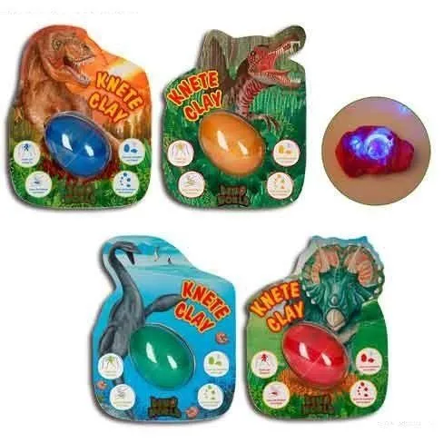 Dino World глина в яйці зі світлом