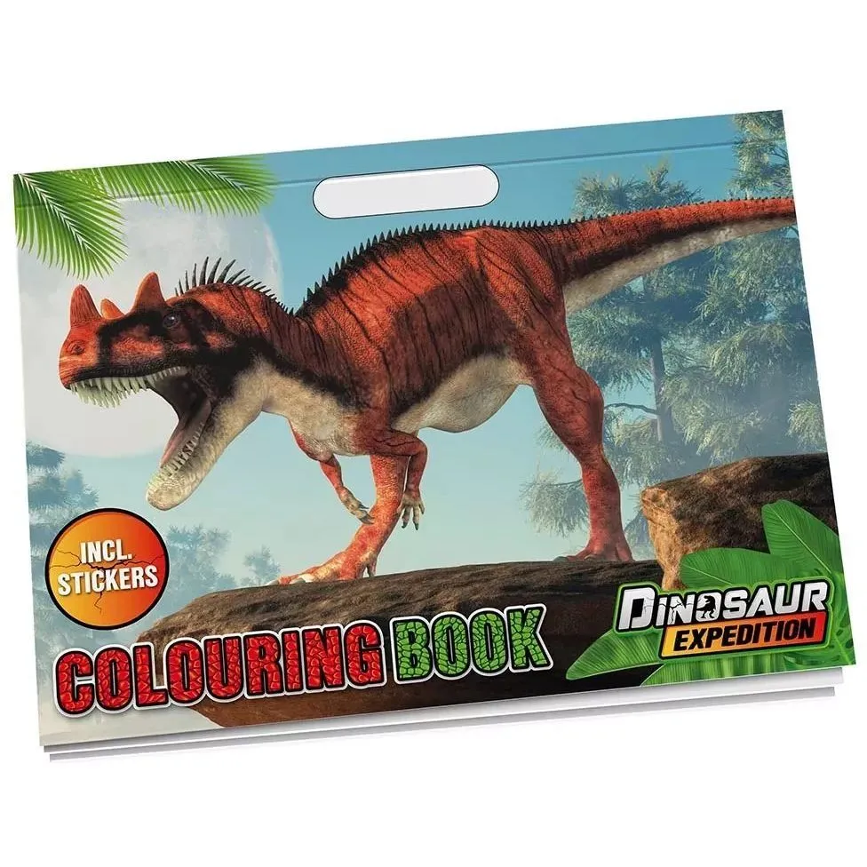 Dinosaur Expedition Розмальовка зі стікерами/ Дінозаур Експедішн Розмальовка зі стікерами