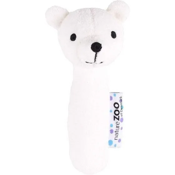 Велюровая погремушка &quot;Бежевый медвежонок&quot; (хлопок)