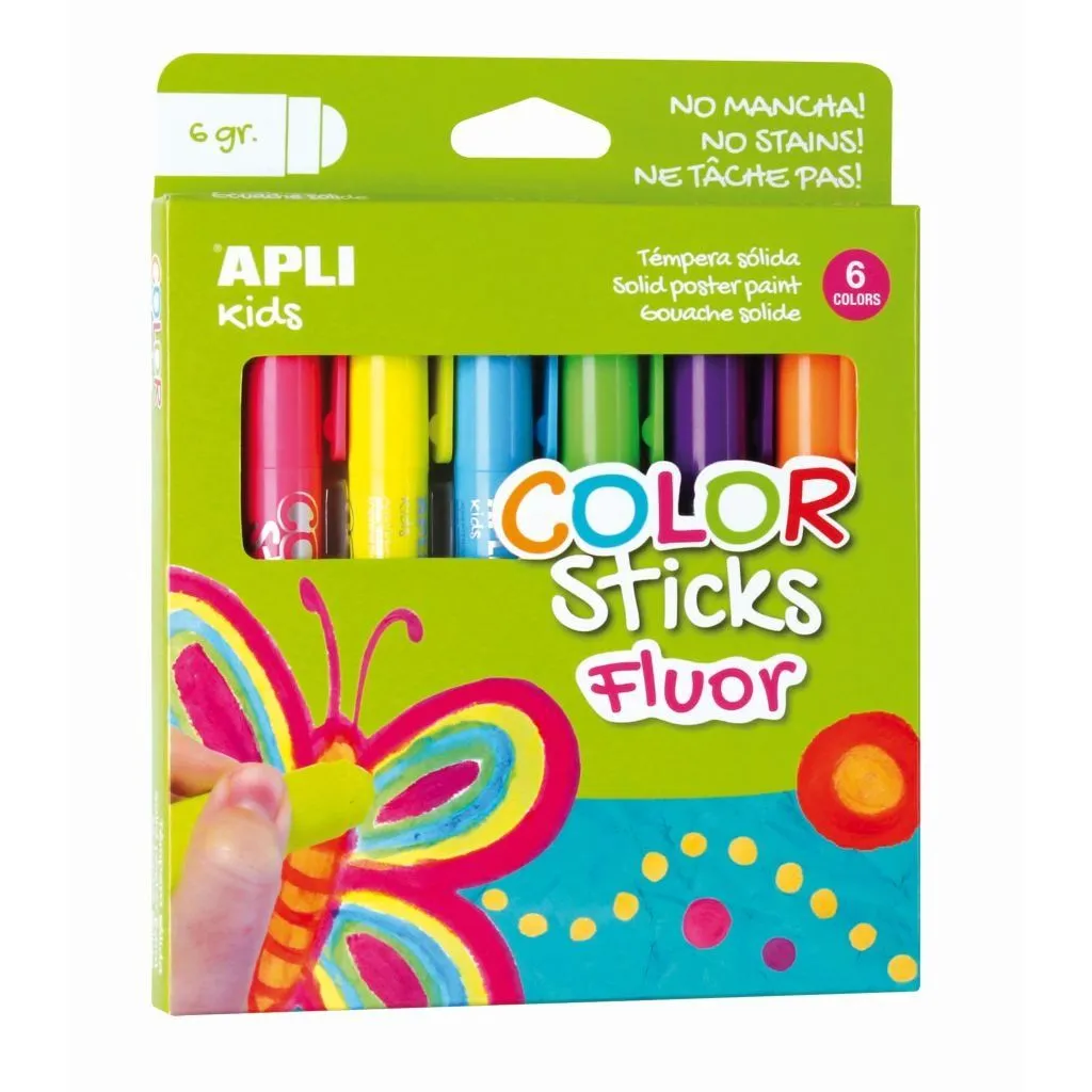 Apli Kids Кольорові фломастери флуоресцентні 6 г (6 шт)