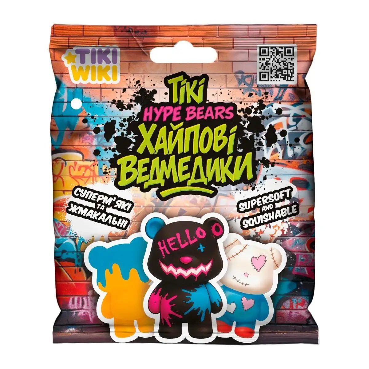 Іграшка-сквіш TIKI WIKI   ТІКІ ХАЙПОВІ ВЕДМЕДИКИ (у диспл.)
