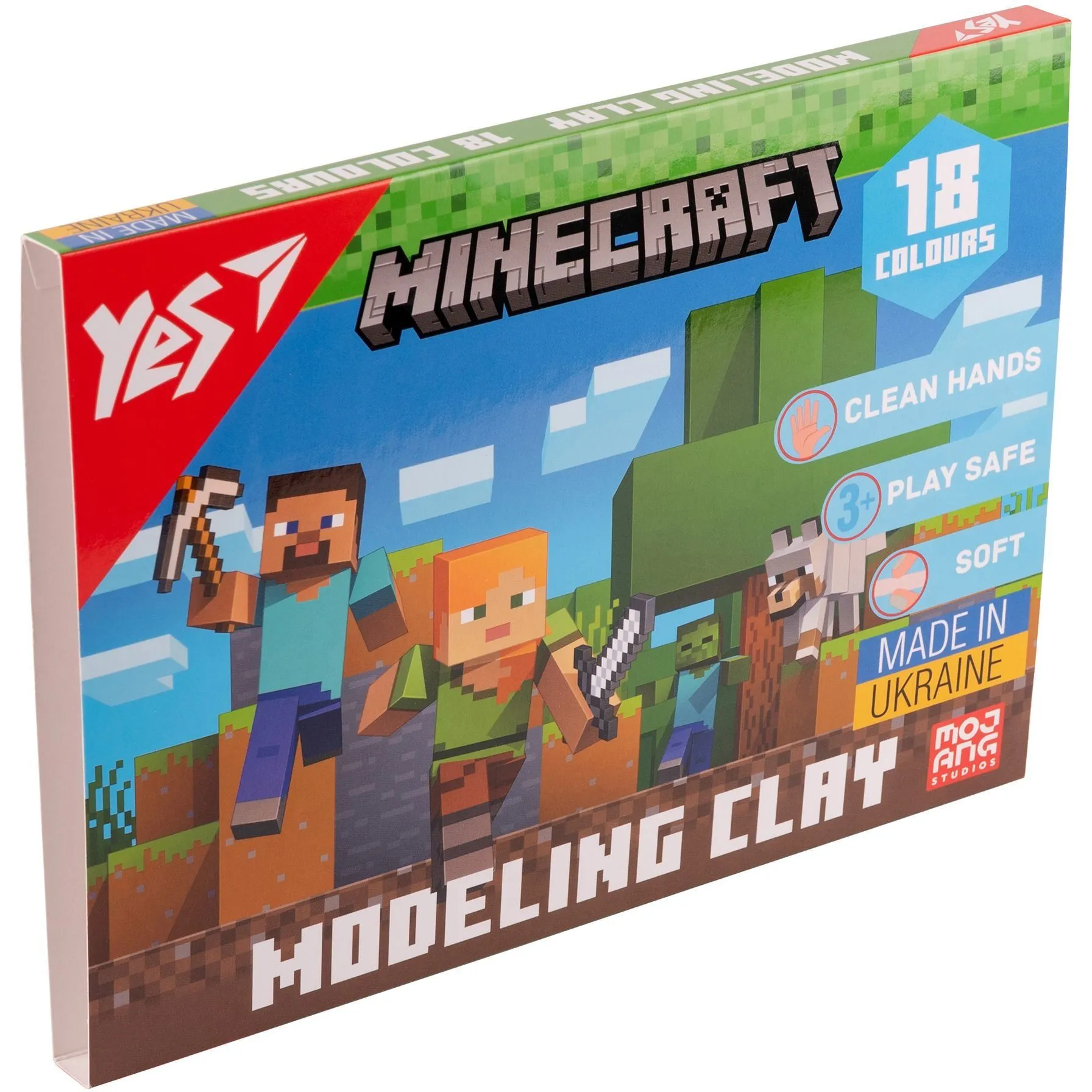 Пластилін YES, 18 кол., 360г &quot;Minecraft&quot;