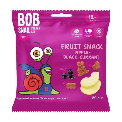 Фруктов-ягідн.снек&quot;ЯБЛ-ЧОР СМОРОДИНА&quot;20г