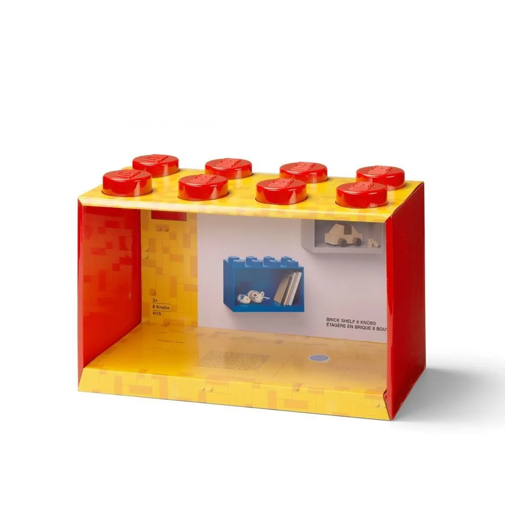 Декоративна полка для зберігання книг  Х8- червона Lego Room