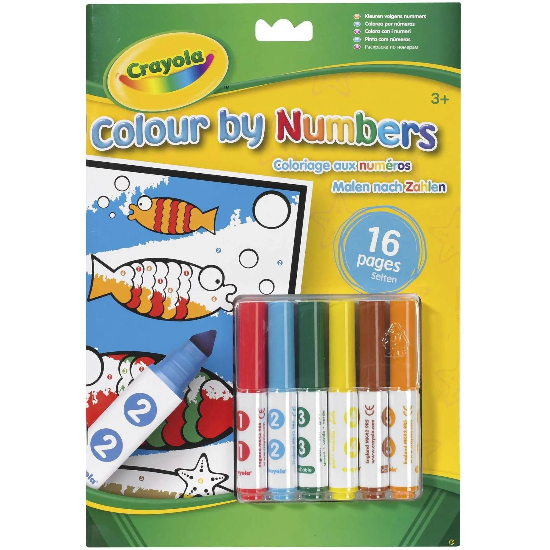 CRAYOLA Набір для творчості-розмальовка за номерами з фломастерами