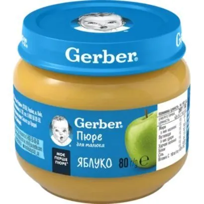 Пюре &quot;Яблуко&quot; 80 г, Gerber