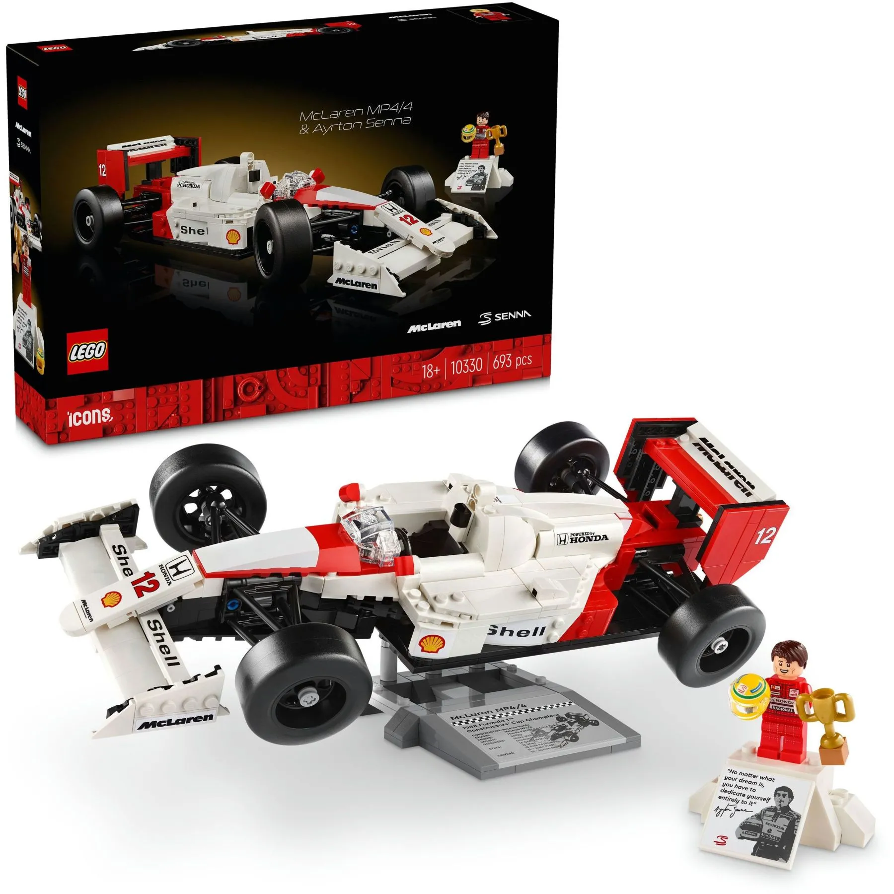 Конструктор McLaren MP4/4 і Айртон Сенна LEGO Icons