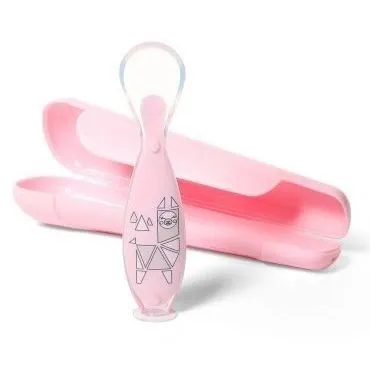 Ложечка м&#039;яка силіконова з присоскою в футлярі (Рожевий/ М&#039;ятний) &quot;BabyOno&quot;