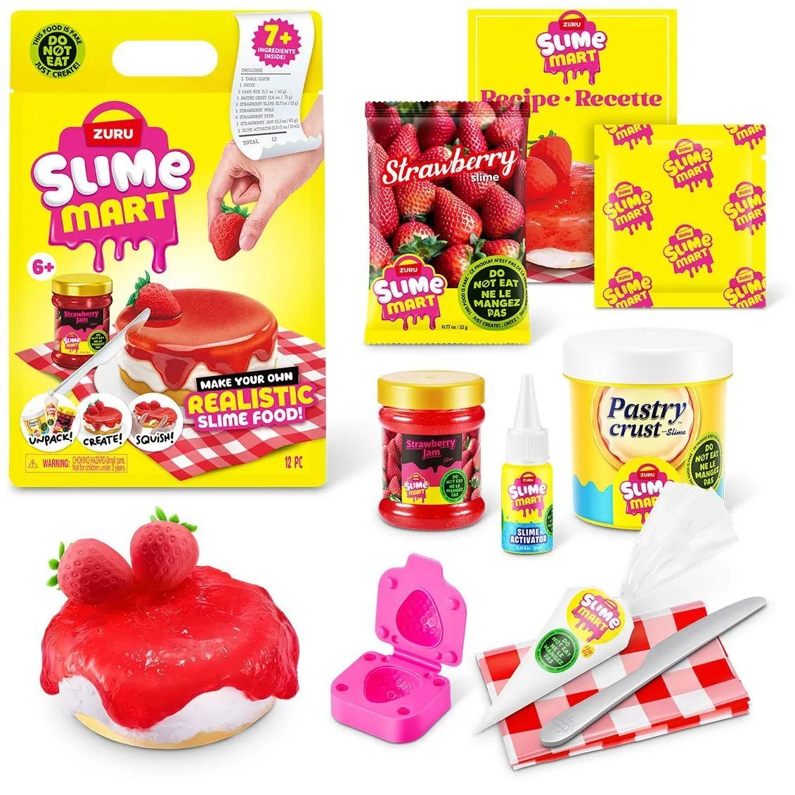 Ігровий набір зі слаймами SLIME MART серії "Shopping Bag"  ПОЛУНИЧНИЙ ЧИЗКЕЙК