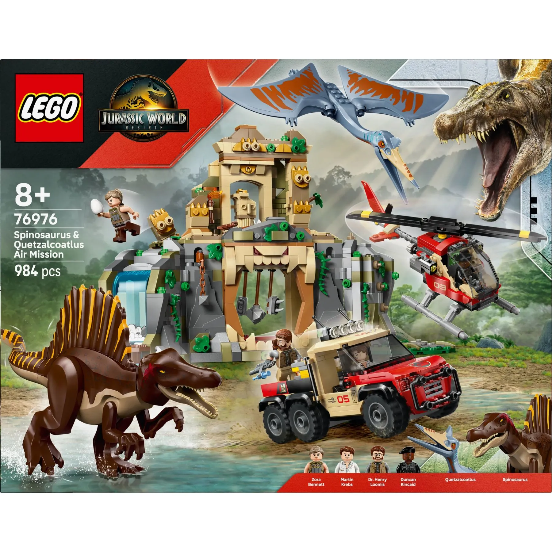 Конструктор Повітряна місія зі спинозавром і кетцалькоатлем LEGO Jurassic World