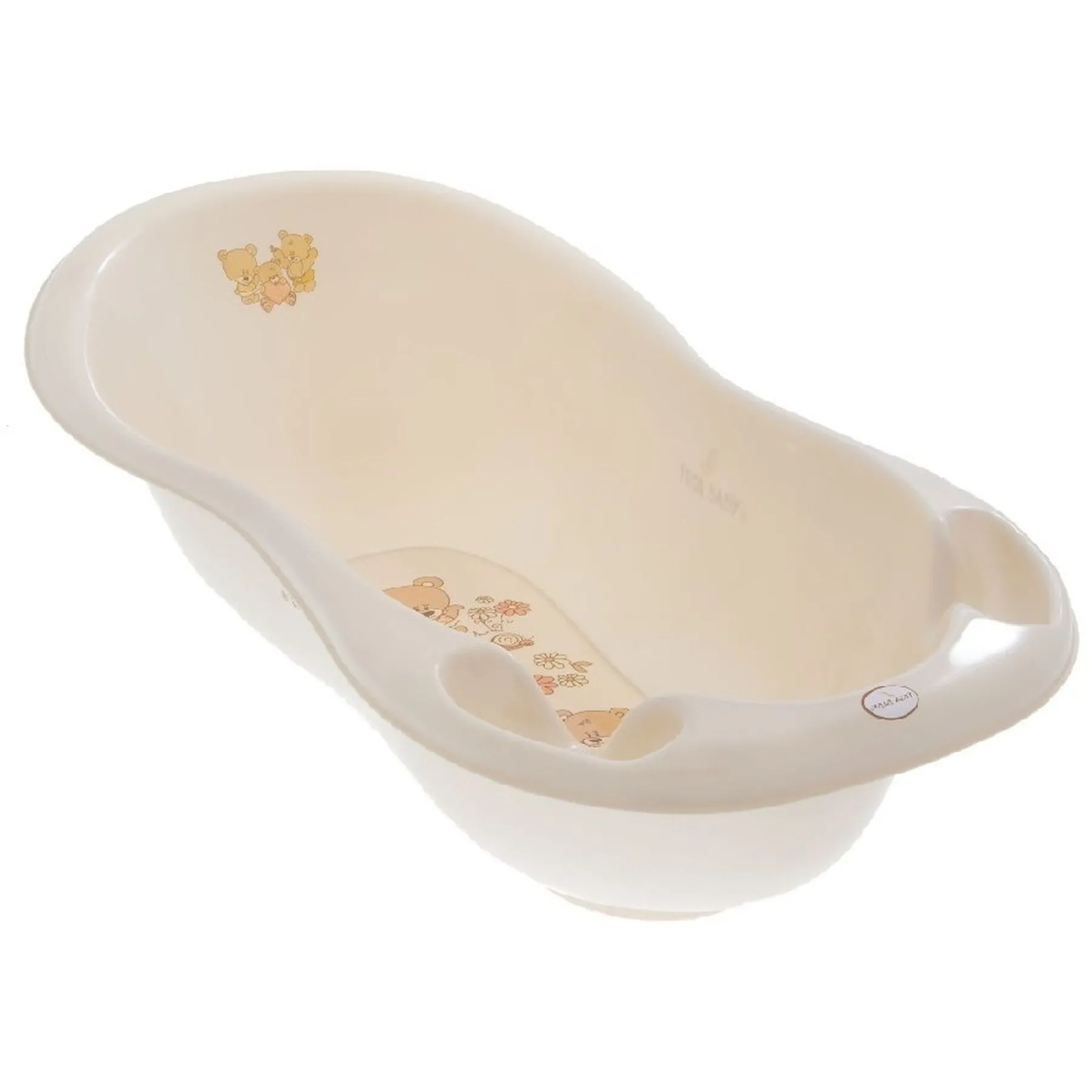 Ванночка 102 см LUX &quot;Ведмедики&quot; зі зливом (Бежевий)/&quot;TEGA&quot;